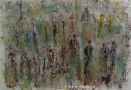 447 b, Sonntags im Revier2, 42x 60 cm, MT auf Leinwand, 2011 Kopie